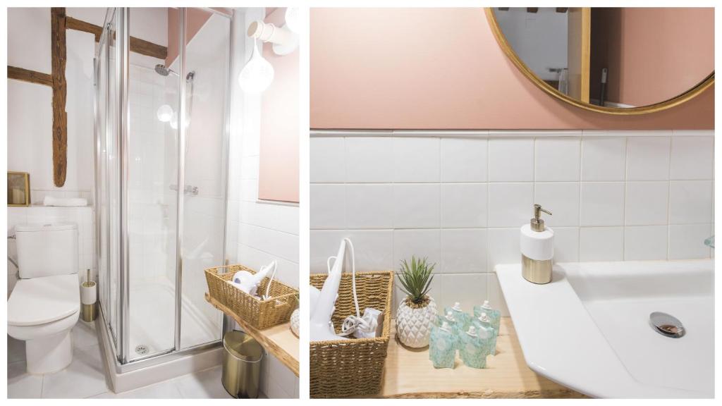 Koupelna v ubytování Madera y Piedra - Apartamentos Aloha Toledo