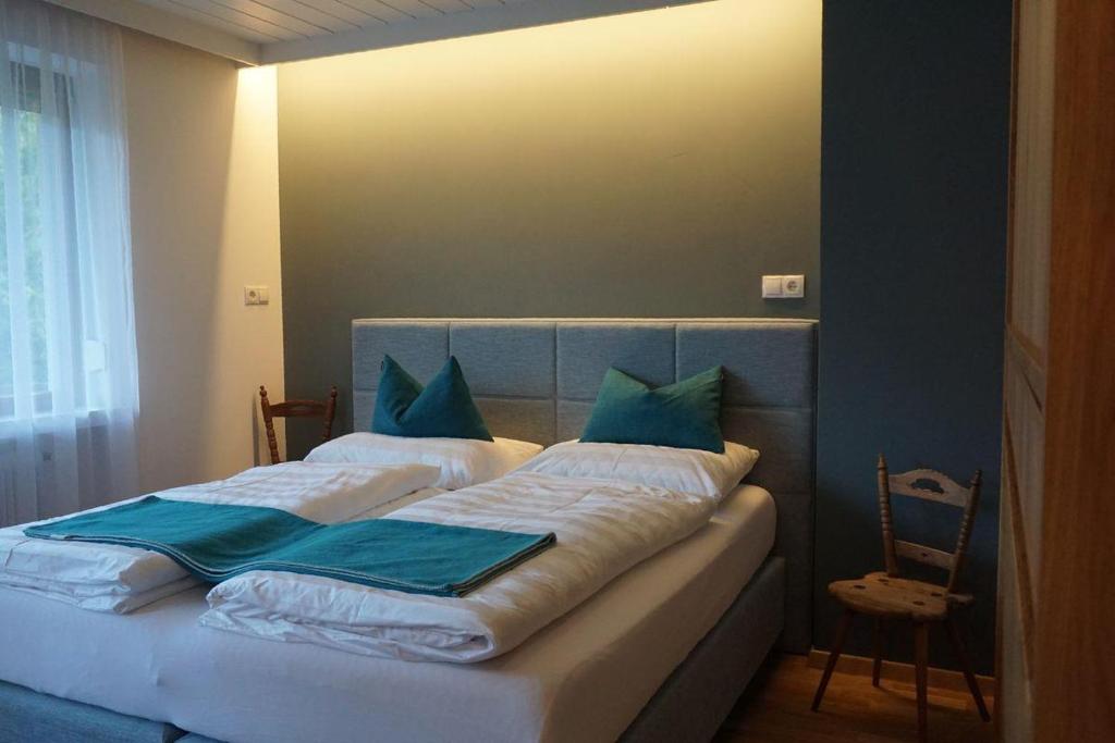 Postel nebo postele na pokoji v ubytování Ferienhaus Alpavera