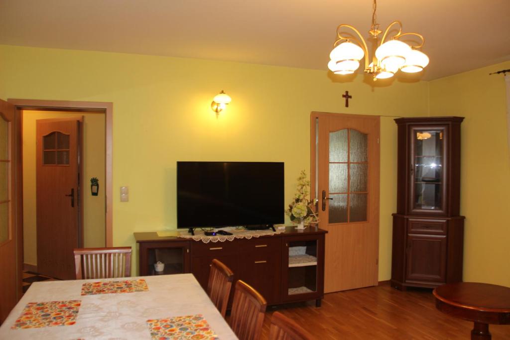 TV a/nebo společenská místnost v ubytování Apartament Jawornik