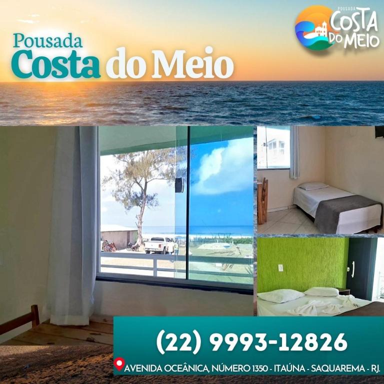 a sign for a casa do meico hotel at pousada costa do meio in Saquarema