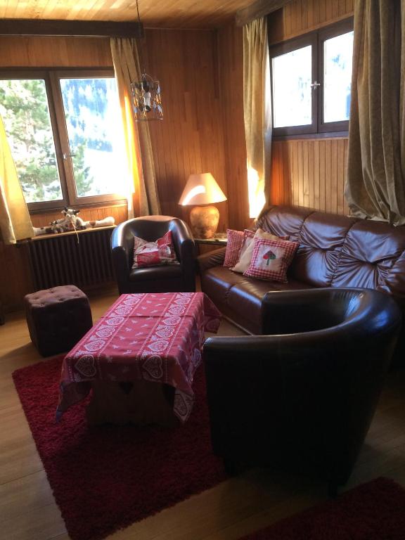 Posezení v ubytování Chalet-Hôtel du Borderan