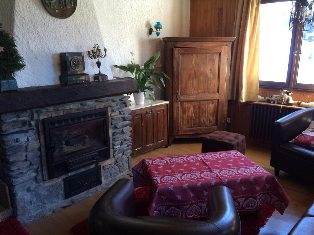 Posezení v ubytování Chalet-Hôtel du Borderan