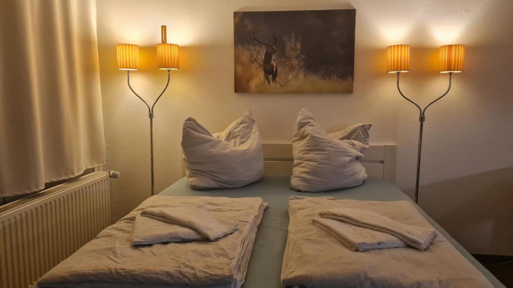 Postel nebo postele na pokoji v ubytování Ferienwohnung Maggie - Sankt Englmar