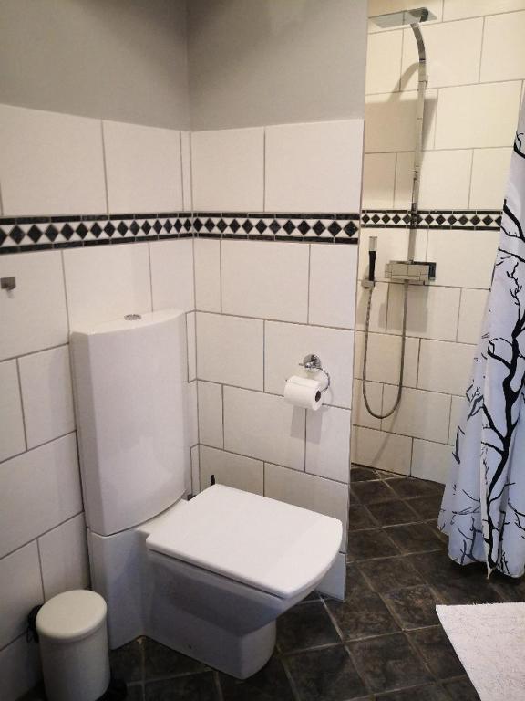 Koupelna v ubytování Farmors Hus