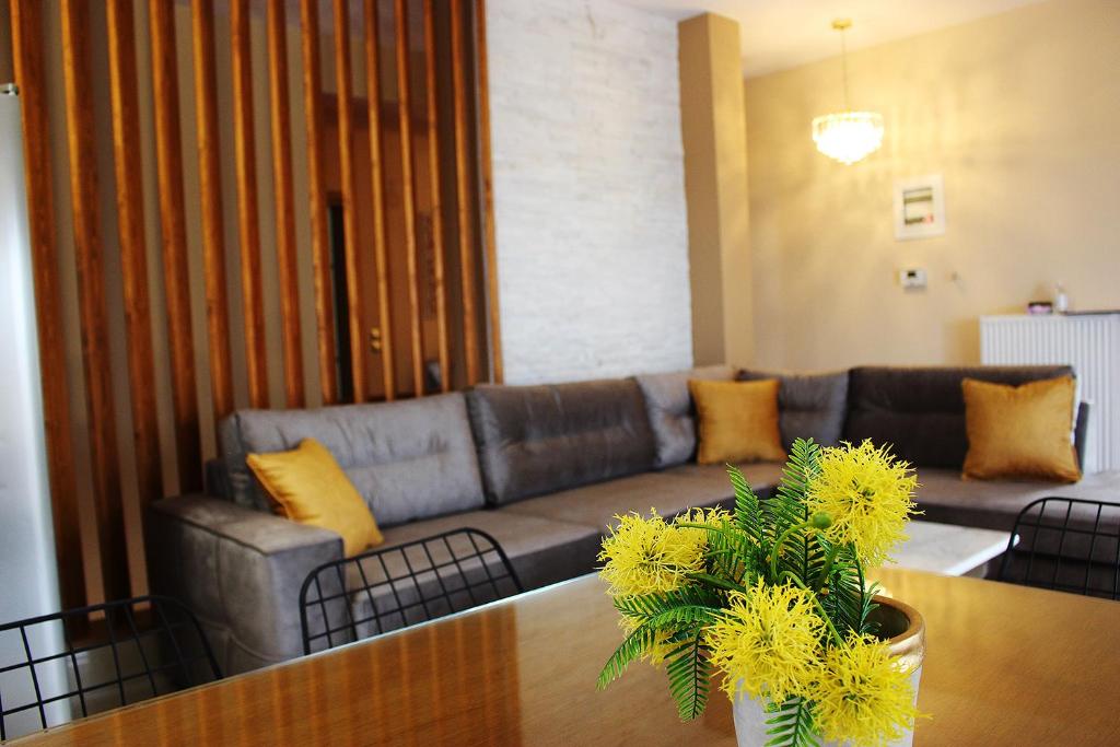 Posezení v ubytování Elegant View - Trikala - 3BD Apt