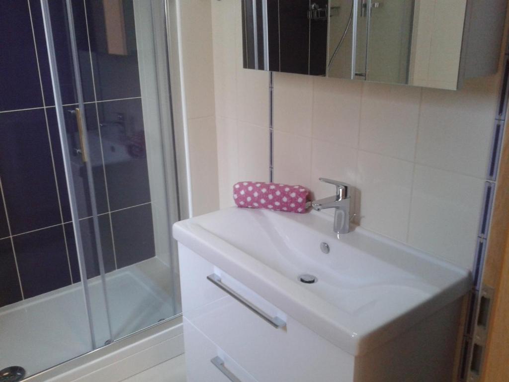 Łazienka w obiekcie 4 bedroom apartment with 3 bathrooms and private parking - Apartments Orange