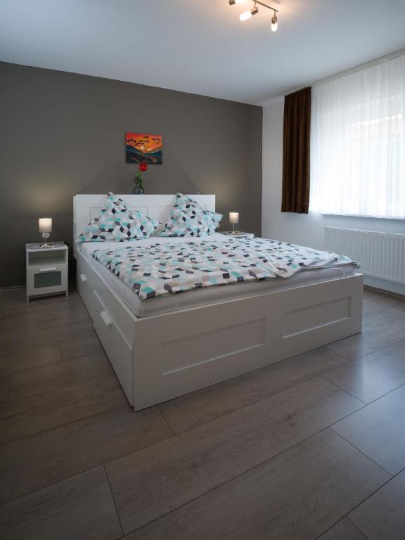 Postel nebo postele na pokoji v ubytování Ferienwohnung Grete