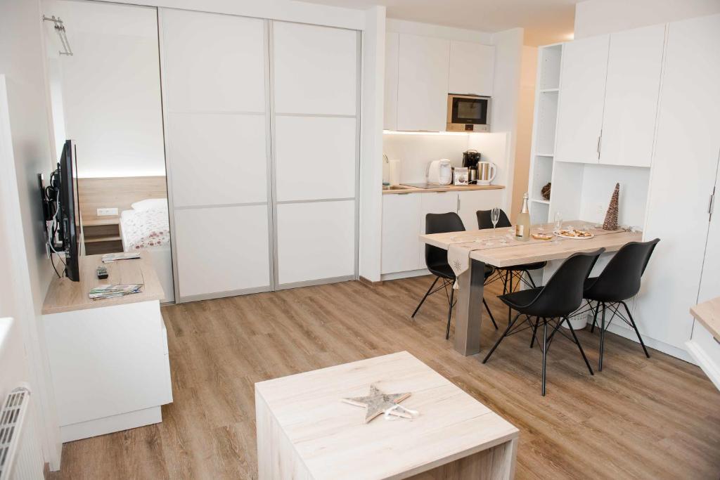 Kuchyň nebo kuchyňský kout v ubytování Schönbrunn Design