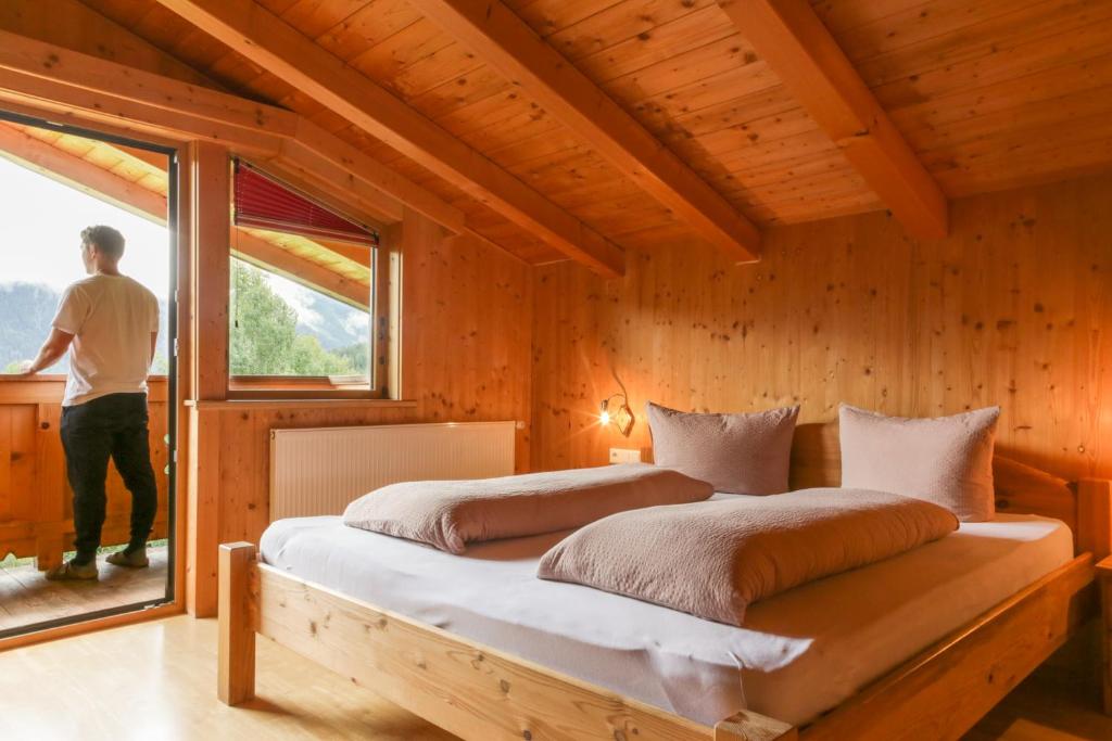 Posteľ alebo postele v izbe v ubytovaní Ferienhaus Oetztal