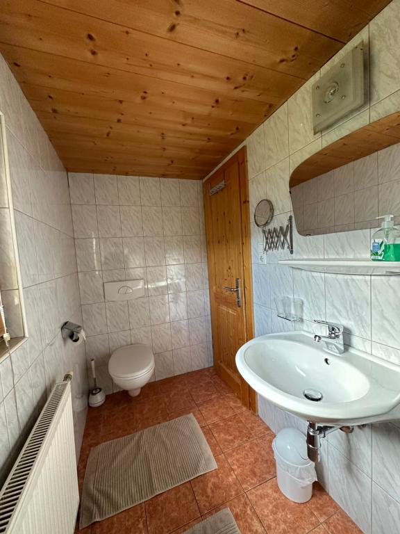 Koupelna v ubytování Chalet Astrid