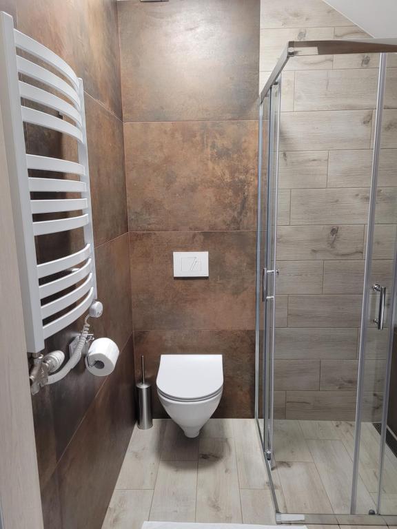 Koupelna v ubytování Karolowy pokoje&apartamenty
