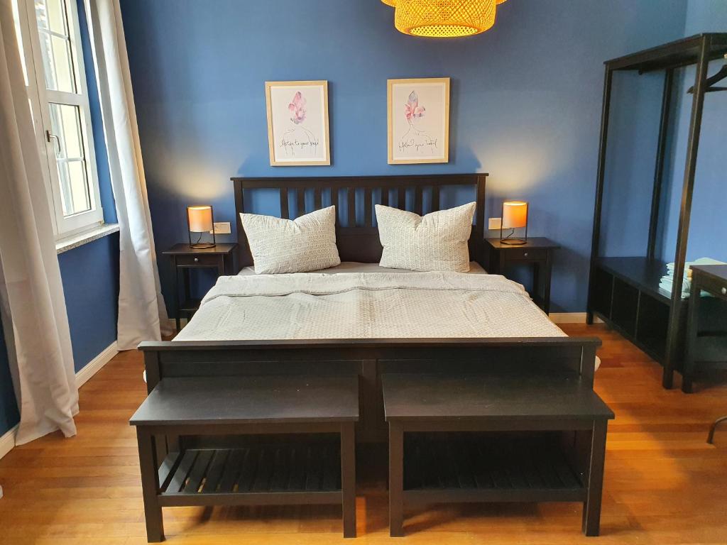 Postel nebo postele na pokoji v ubytování Apartment 24 - zentrumsnah - Parkplatz