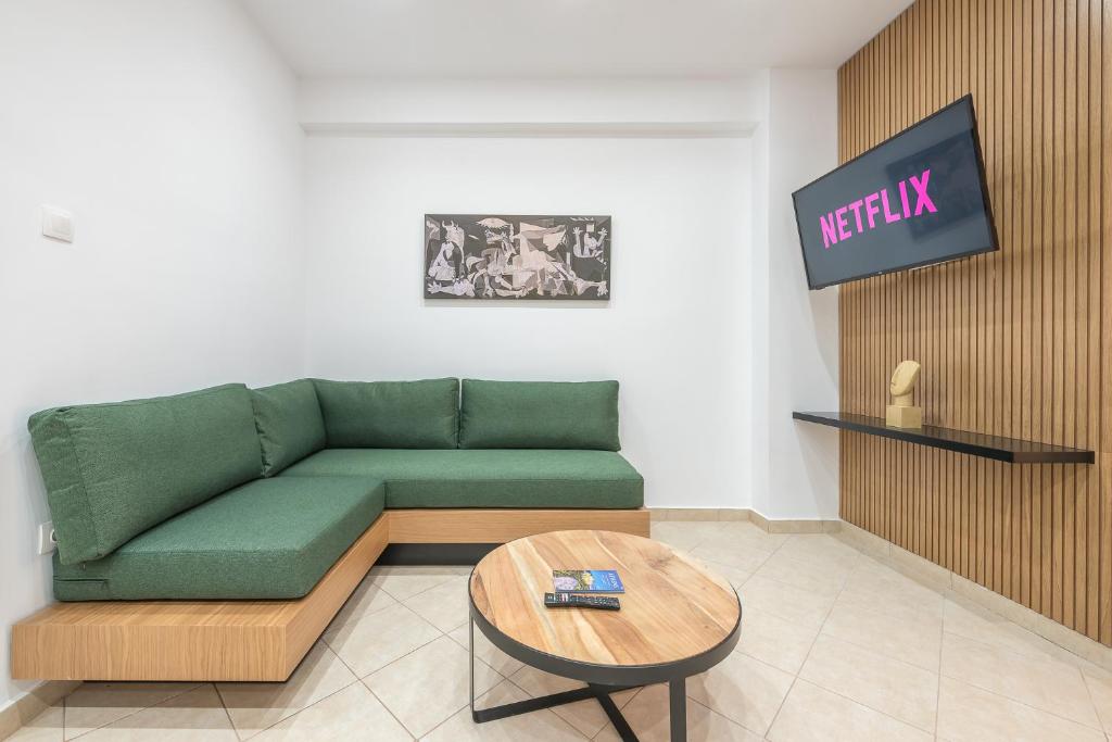 A television and/or entertainment centre at ATHENIAN HOME Near Acropolis