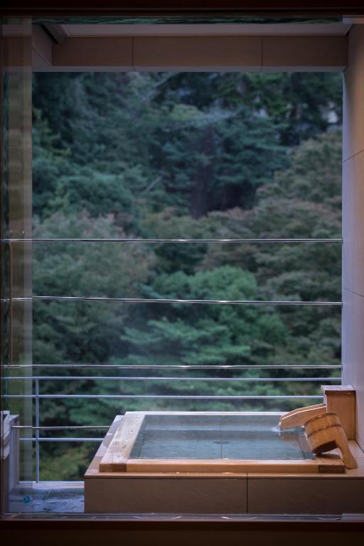 Balkón nebo terasa v ubytování Arima Onsen Gekkoen Korokan