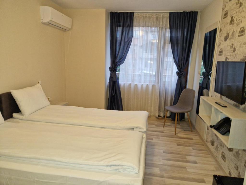 TV a/nebo společenská místnost v ubytování Hotel Leda