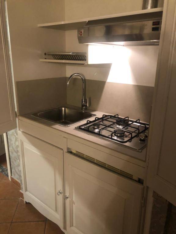 Kuchyň nebo kuchyňský kout v ubytování Ancienne Maisonnette