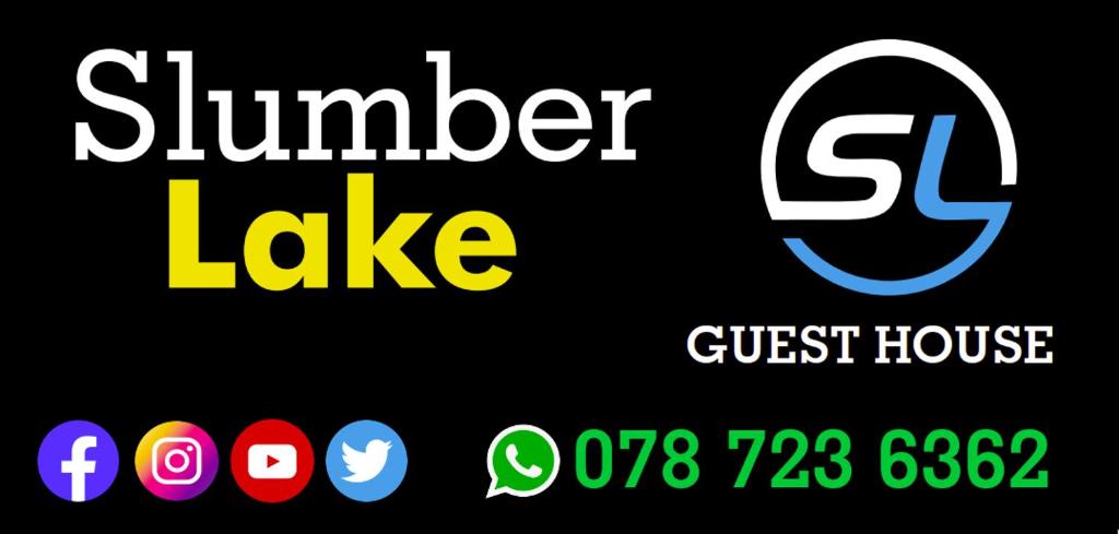 a logo for a sunier lake house and a guest house at Slumber Lake Guest House in Roodepoort