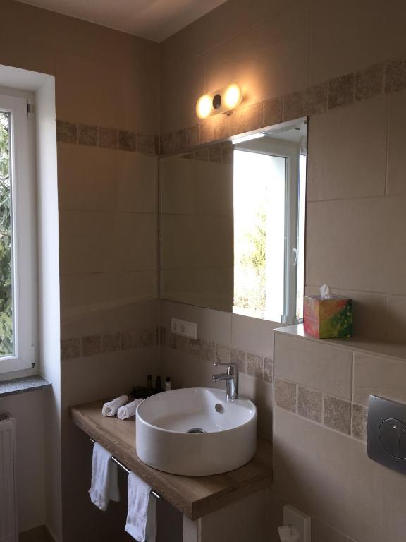 Koupelna v ubytování Hotel Achilles