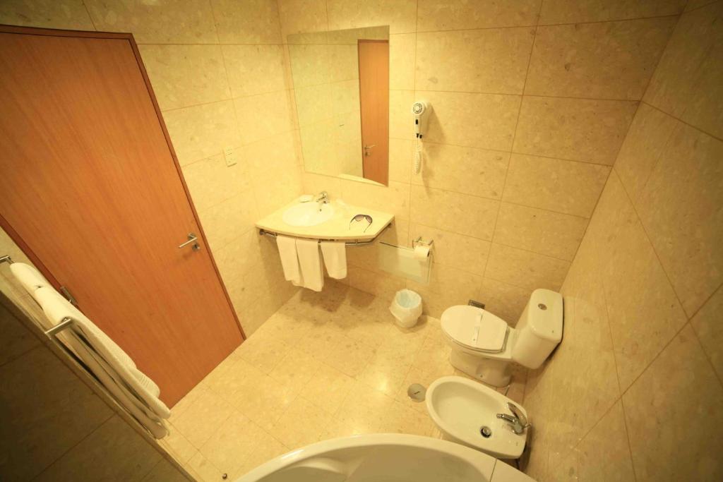 Koupelna v ubytování Hotel Matriz