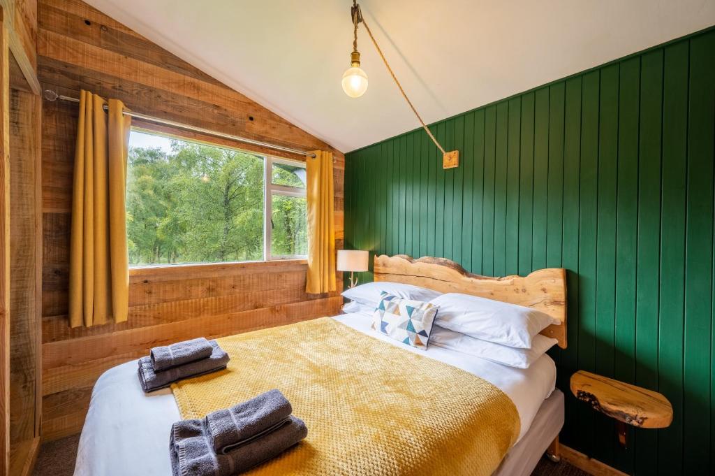 Katil atau katil-katil dalam bilik di Ancarraig Lodges