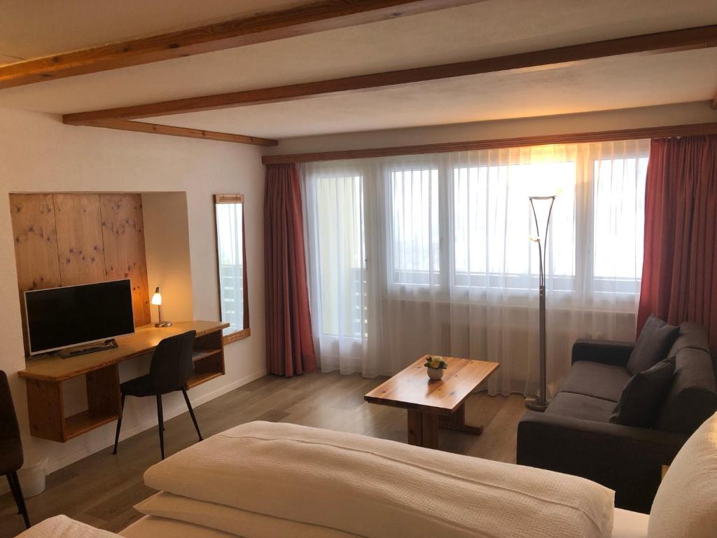 TV a/nebo společenská místnost v ubytování Alfa Appartements Superior