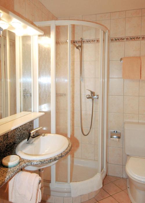 Koupelna v ubytování Alfa Appartements Superior