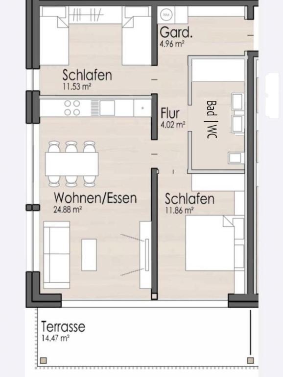 De plattegrond van Alpenblick Apartment
