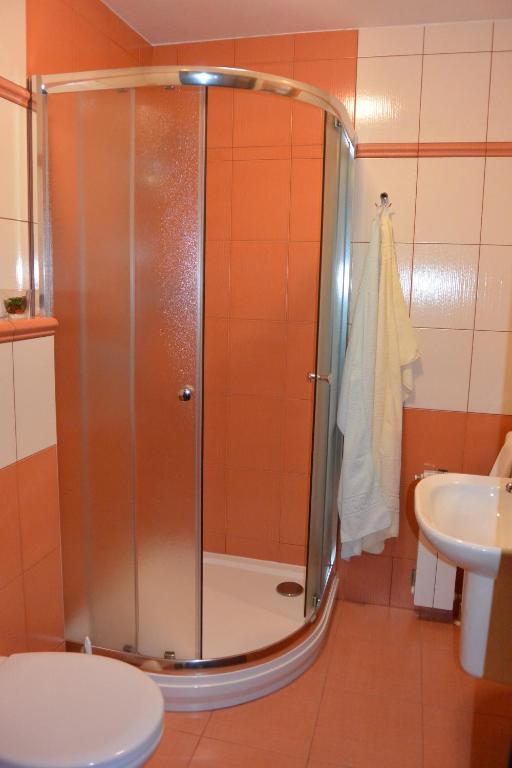 Koupelna v ubytování Pension Sport