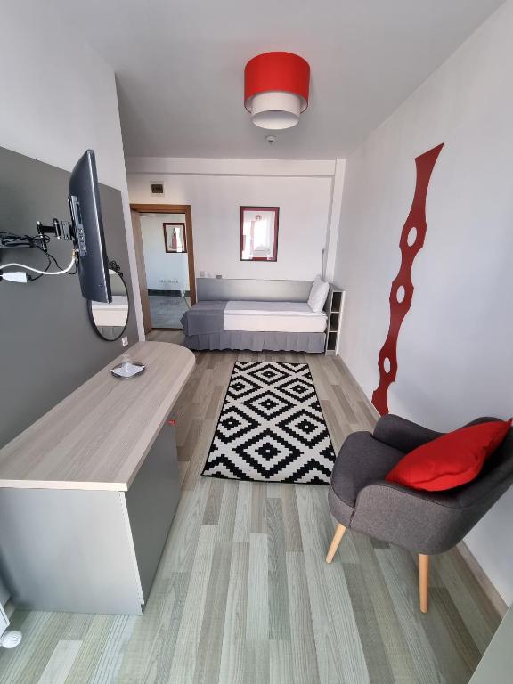 TV a/nebo společenská místnost v ubytování Motel Via Targu Mures