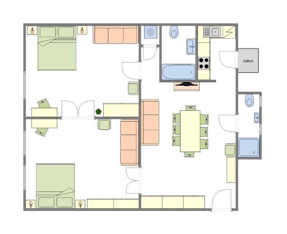 Půdorys ubytování Luxury Central 150m2 Apartment on Wencelas Square with Private Garage