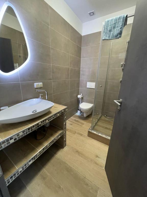 Koupelna v ubytování Gästehaus die Erfurter