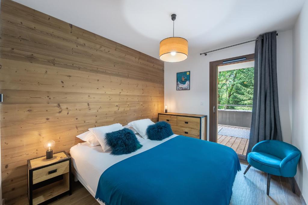 Posteľ alebo postele v izbe v ubytovaní Quintessence- Apt B101- BO Immobilier - Châtel - Multipass 2025 offert