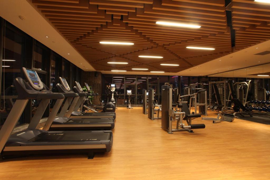 Fitness centrum a/nebo fitness zařízení v ubytování Wanda Realm Jiangmen