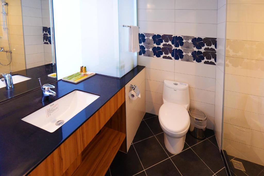 Koupelna v ubytování Bamboo Hotel