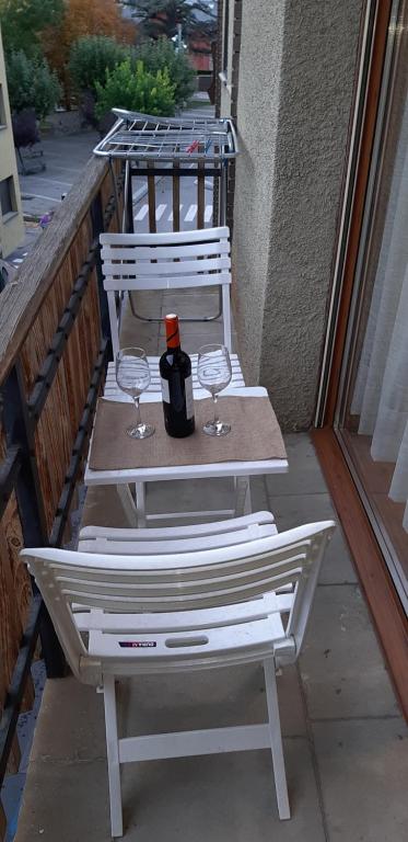 Balkón nebo terasa v ubytování APARTMENT NATURA