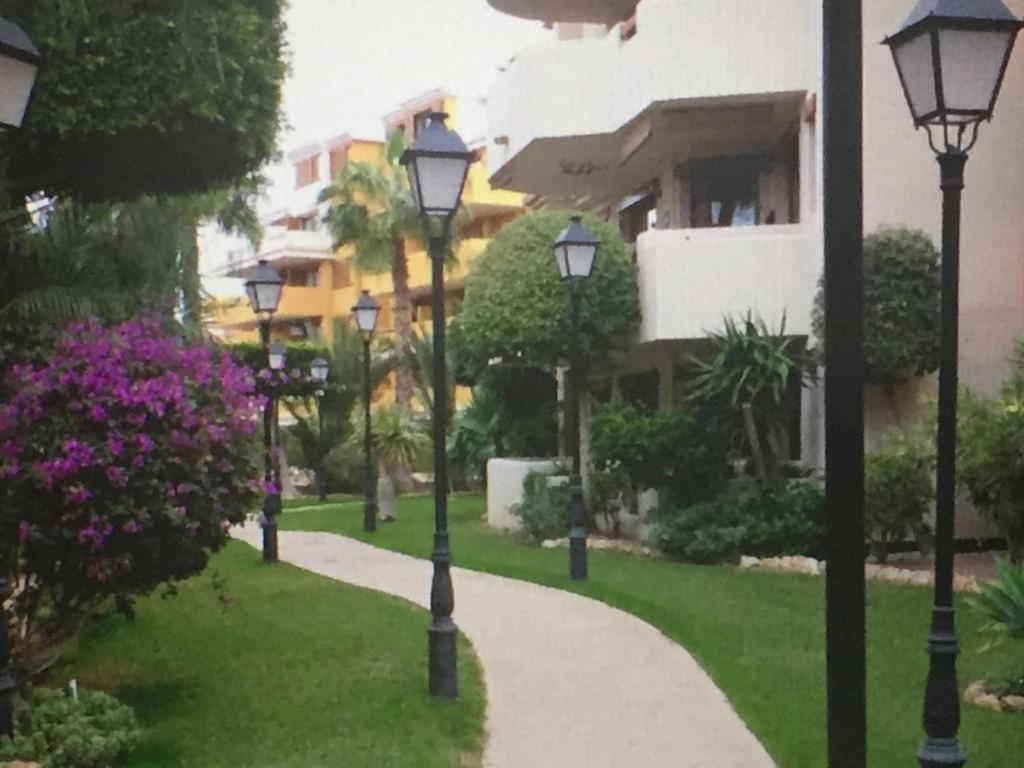 A garden outside Panorama Park, Punta Prima, 5 star Luxury 2 bedroom Apartment like no other