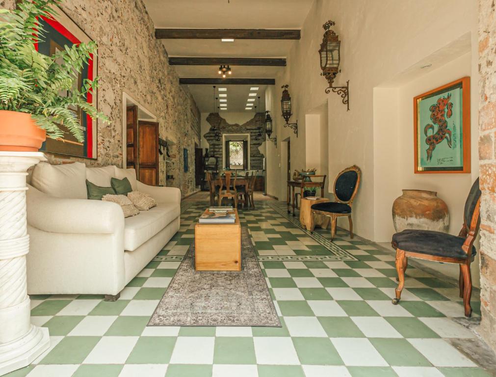 Posezení v ubytování Orchid House San Miguel de Allende