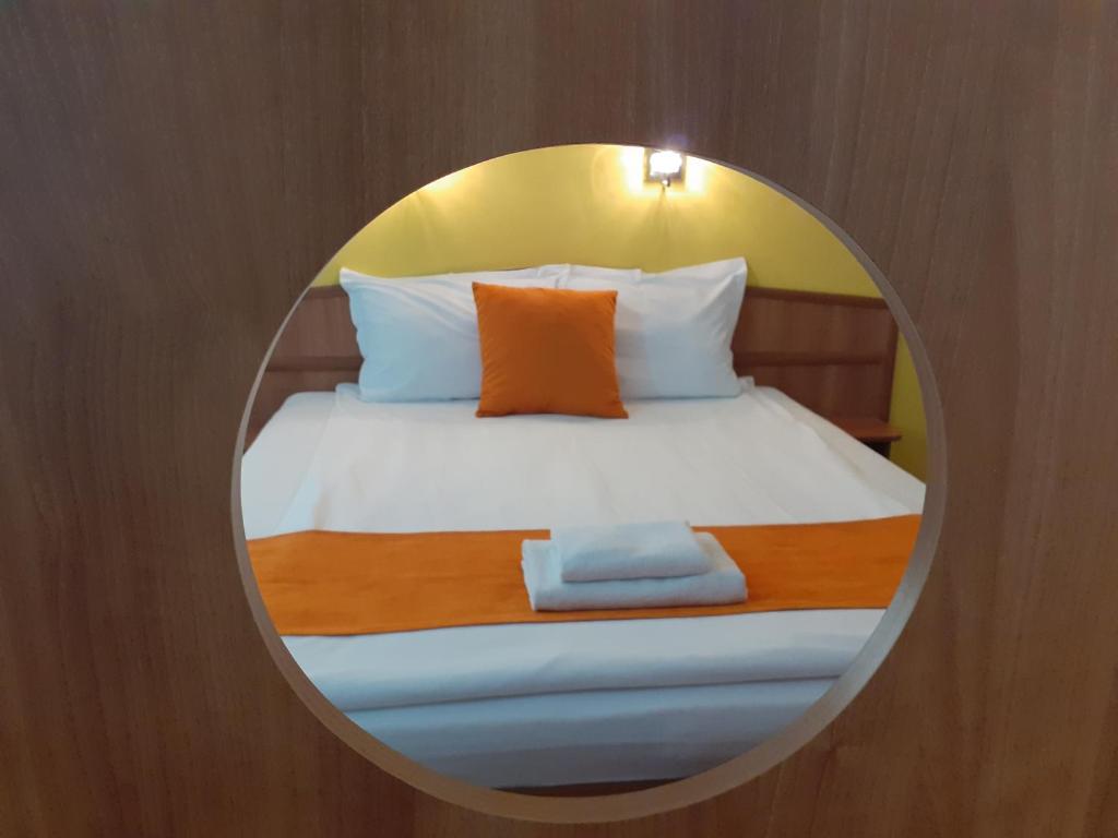 Postel nebo postele na pokoji v ubytování Hotel Les