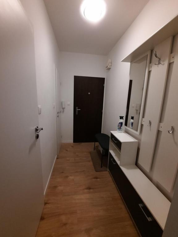 A bathroom at Apartment Klimka with balcony, free wifi and free parking