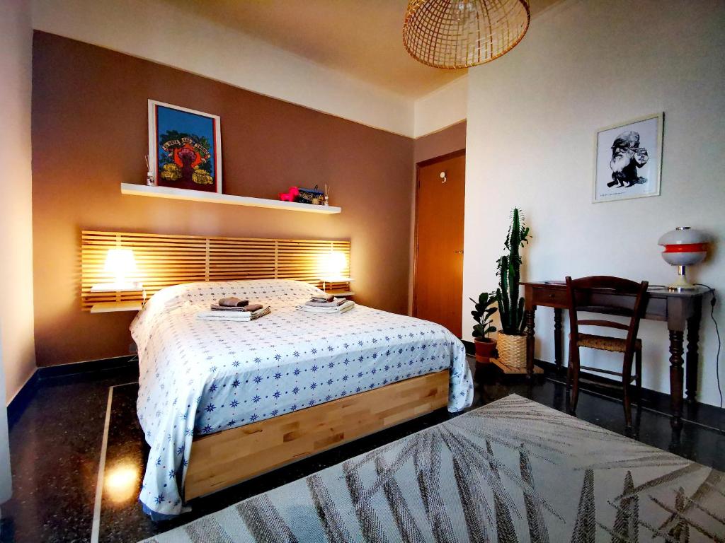 Postel nebo postele na pokoji v ubytování Löda o mâ - private room in shared apartment