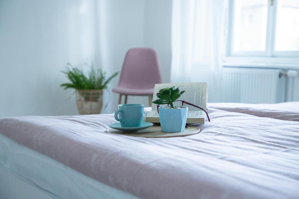 Krevet ili kreveti u jedinici u okviru objekta Apartmani 64
