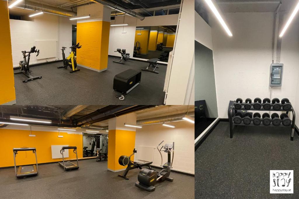 Centrum fitness w obiekcie Parkblick - Therme Wien - gratis Parken im der Garage - Terrasse - U-Bahn