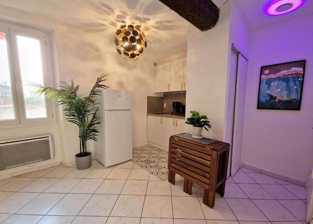Kuchyňa alebo kuchynka v ubytovaní GregBnb - T2 Design 30m2 - Ouest