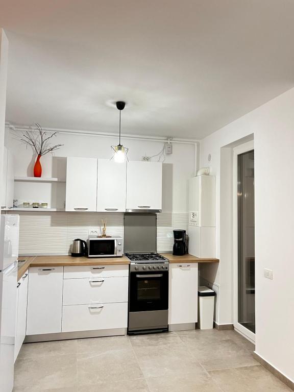 Kuchyň nebo kuchyňský kout v ubytování Apartment Mara 1