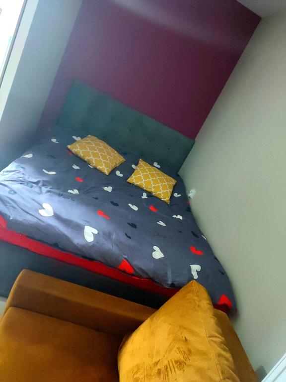 Posteľ alebo postele v izbe v ubytovaní Apartament blisko morza Izabella & Lilianna Gdańsk Nowa Letnica
