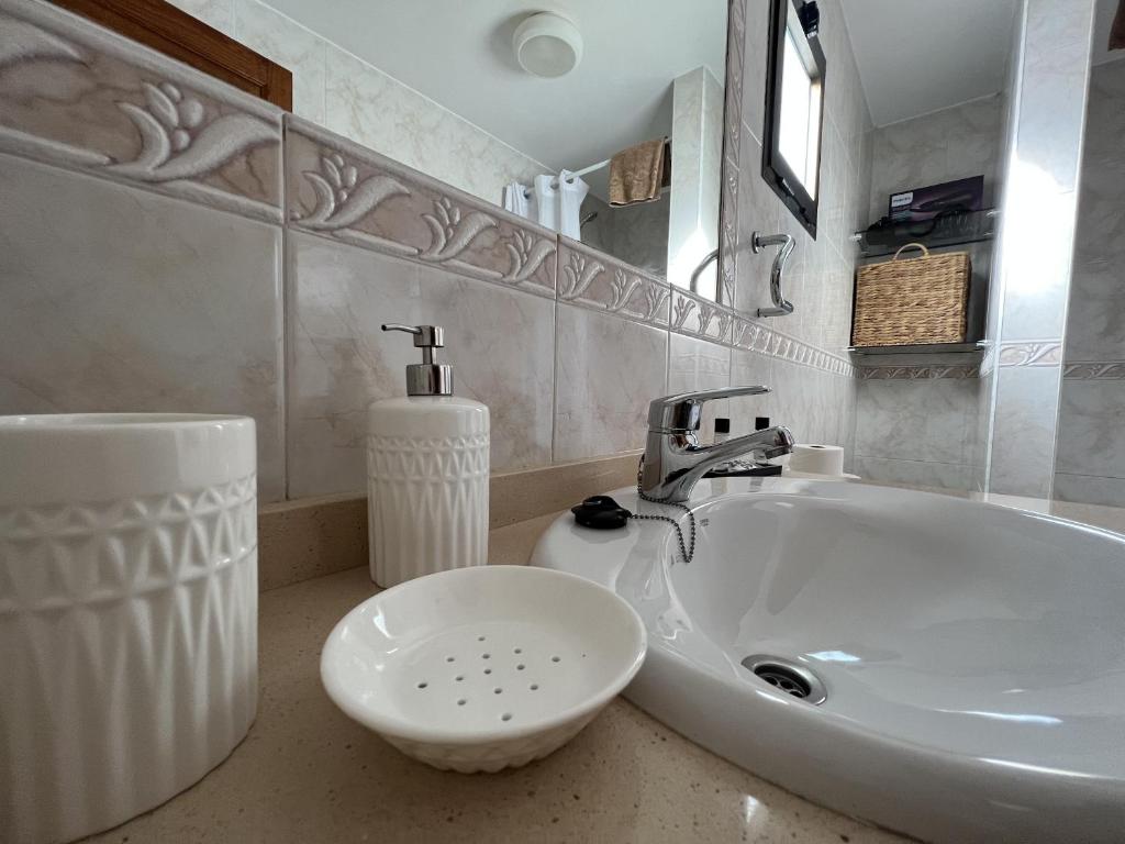 Kúpeľňa v ubytovaní BUNGALOW APARTAMENTO SOL