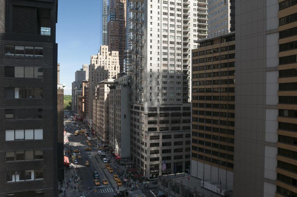 Uma vista geral de Nova Iorque ou a vista da cidade a partir do hotel
