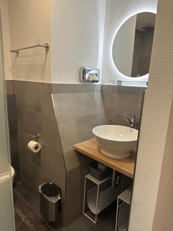 Koupelna v ubytování Hotel Il David