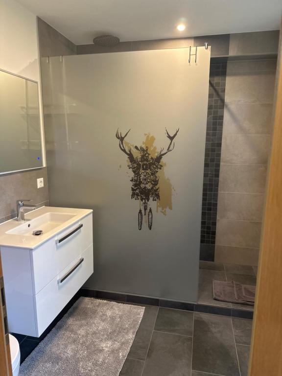 Koupelna v ubytování Hotel Il David
