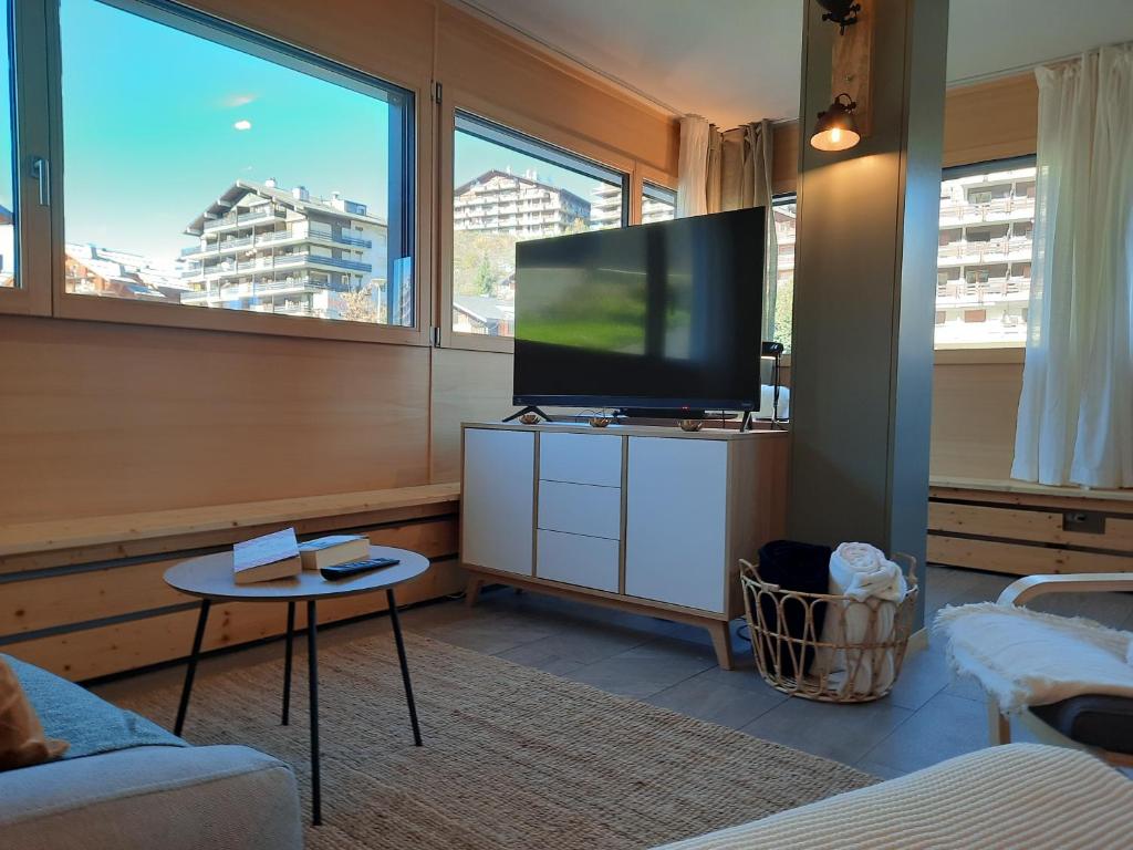 TV a/nebo společenská místnost v ubytování Le Fleuron - Cosy and well centered - 6 ppl